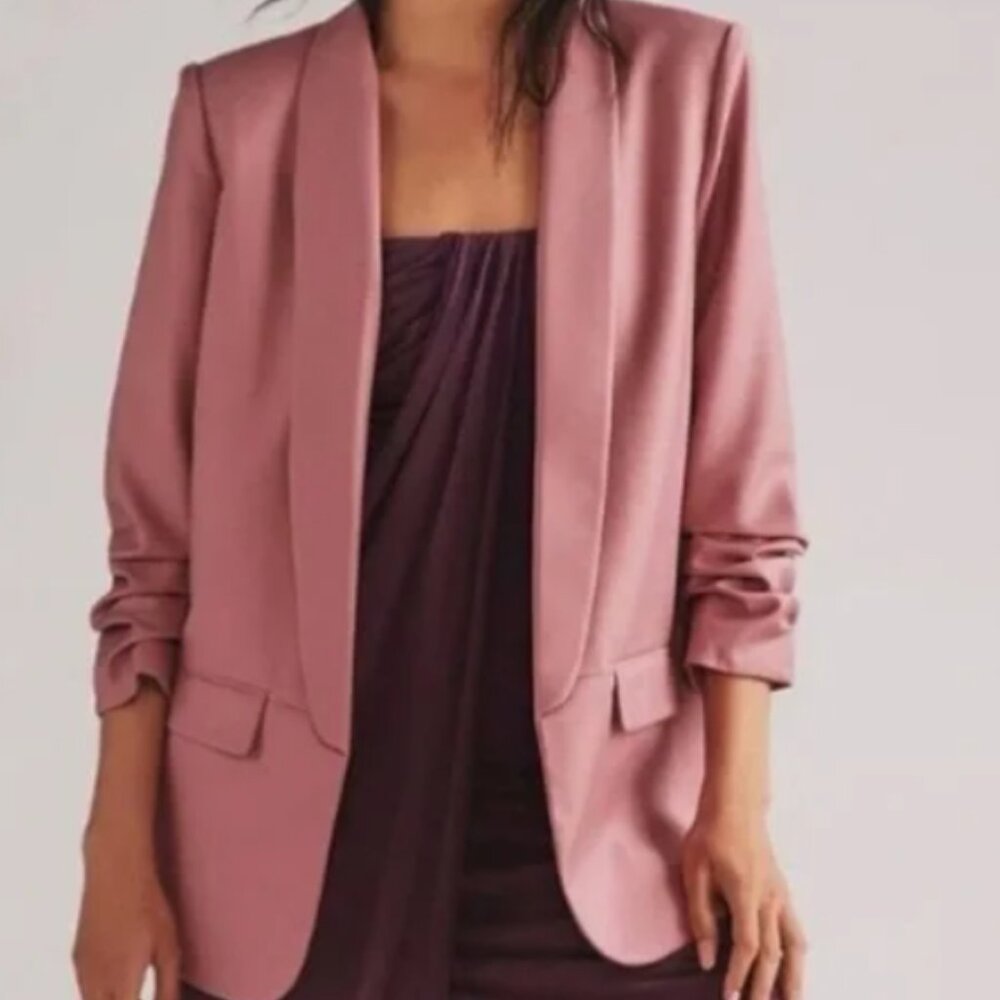 Mare Mare x Anthropologie Cinch Sleeve Blazer in Mauve Women's Size S